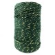 Sznurek bawełniany ciemna zieleń ze złotą nitką 100g