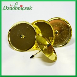 Złote podstawki pod świece walcowe 4szt/8cm