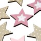 Gwiazdki drewniane RÓŻOWE 18szt. 