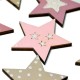 Gwiazdki drewniane RÓŻOWE 18szt. 