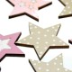Gwiazdki drewniane RÓŻOWE 18szt. 