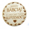 Podkładka pod kubek dla BABCI - Babcia i jej supermoc