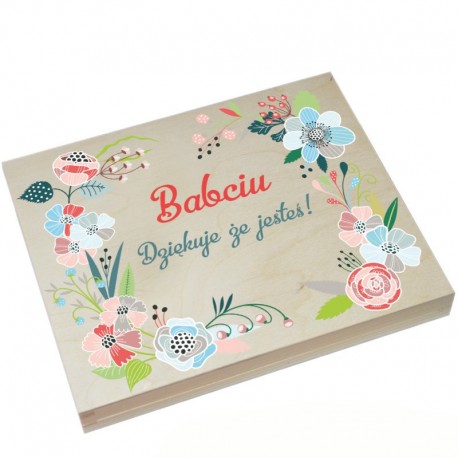 Drewniane pudełko na Merci na Dzień Nauczyciela DUŻO WZORÓW 