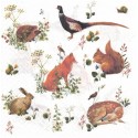 Serwetka do decoupage LIS SARNA WIEWIÓRKA ZAJĄC