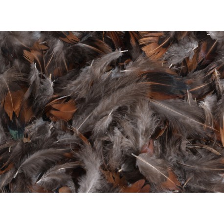 Piórka naturalne brązowe  10 g
