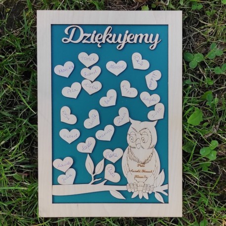Drzewko podziękowanie dla nauczycieli ze sklejki A4