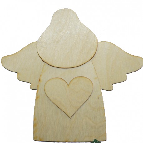 ANIOŁ z serduszkiem do składania DECOUPAGE 20cm