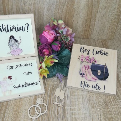 Pudełko - zaproszenie, Czy zostaniesz moją świadkową/ świadkiem???