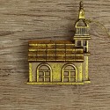 Kościoł zawieszka 9,5cm antyczne złoto