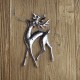 Renifer zawieszka 14cm srebrna 