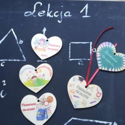 Medal serce dla przedszkolaka, pierwszoklasisty, pasowanie na ucznia zestaw 10 szt
