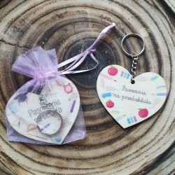 Brelok serce dla przedszkolaka, pierwszoklasisty, pasowanie na ucznia