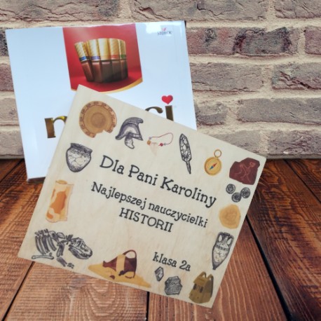 Drewniane pudełko na Merci na Dzień Nauczyciela DUŻO WZORÓW 