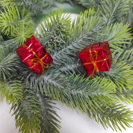 Prezent na piku CZERWONE METALIZOWANE zestaw 2,5cm/4szt.