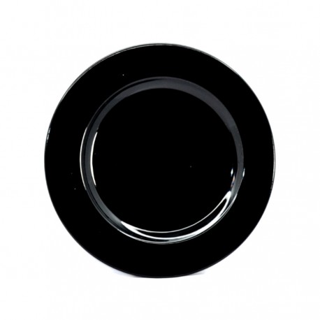TALERZ CZARNY dekoracyjny 1szt. 20cm