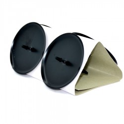 Czarne podstawki pod świece walcowe 4szt/70mm