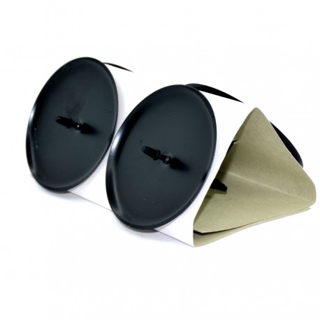 Czarne podstawki pod świece walcowe 4szt/70mm