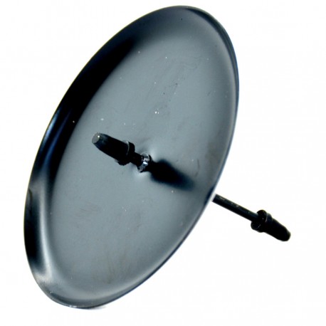 Czarna podstawka pod świece walcowe 1szt/70mm