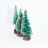 Choinki ozdobne MINI zielone 6cm na podstawce zestaw 3szt.  (CAR302)