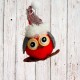 Sowa w czapce zawieszka 1sztuka