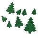 Choinki drewniane ZIELONE 20szt 