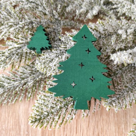 Choinki drewniane ZIELONE 20szt 