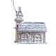 Kościoł zawieszka 9,5cm biało srebrny
