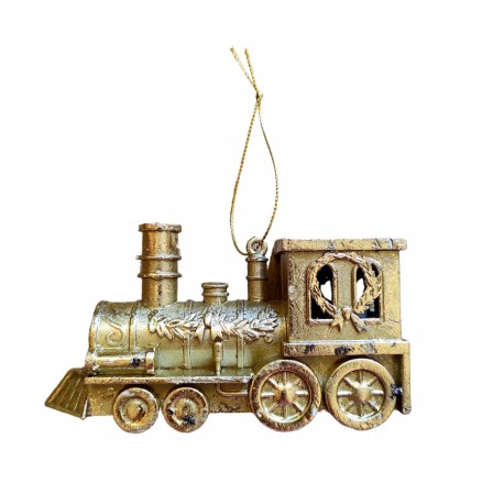 Lokomotywa zawieszka 12cm złota