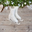 Łyżwy para zawieszka 8cm białe
