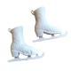Łyżwy para zawieszka 8cm białe
