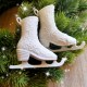 Łyżwy para zawieszka 8cm białe