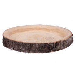 Taca z naturalnego drewna  - baza pod stroik 28cm