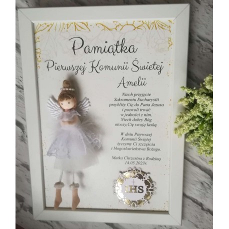 Pamiątka Pierwszej Komunii Świętej Anioł Stróż