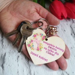 Brelok serce z motylkiem Dzień Kobiet 