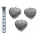 Serce serduszko zawieszka dekor metal 2,5cm/10szt 