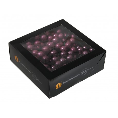 Bombki szklane na druciku ŚLIWKA 2cm/144szt HURT