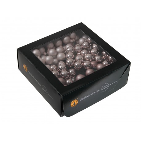 Bombki szklane na druciku BRUDNY RÓŻ 2cm/144szt HURT