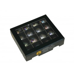 Bombki szklane przeźroczyste opalizujące  BAŃKA MYDLANA BOX 3cm/16szt.