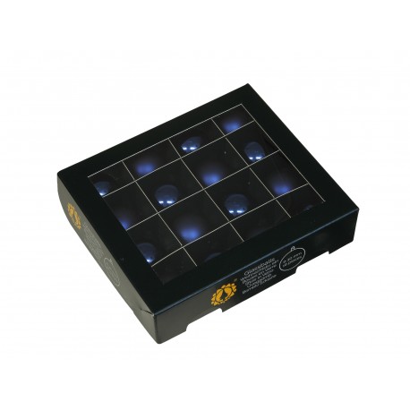 Bombki szklane matowo-błyszczące GRANATOWE BOX 3cm/18szt