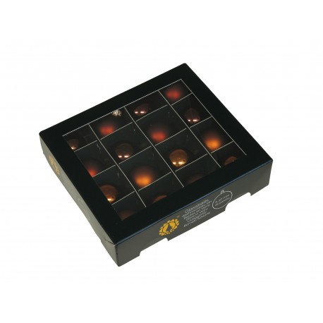 Bombki szklane matowo-błyszczące ODCIENIE BRĄZU BOX 3cm/18szt