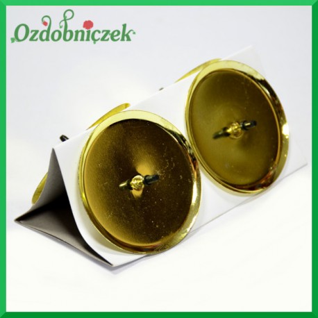 Złote podstawki pod świece walcowe 4szt/70mm