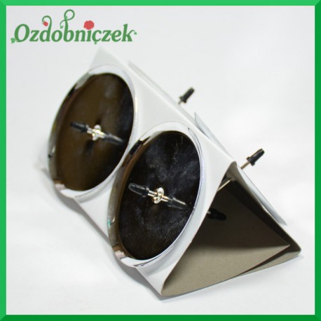 Srebrne podstawki pod świece walcowe 4szt/70mm