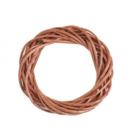 Wianek z wikliny bielony 25cm