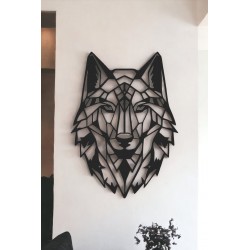 Geometryczna dekoracja ścienna - Wilk 