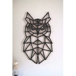 Geometryczna dekoracja ścienna - Sowa 