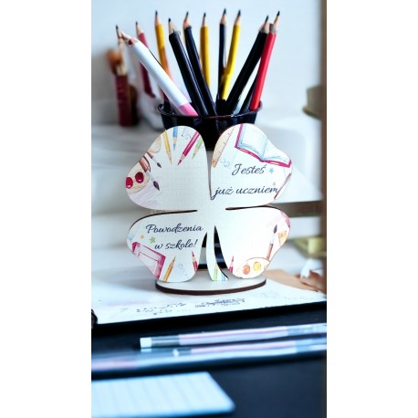 Prezent na rozpoczęcie roku szkolnego, pasowanie na ucznia - koniczyna