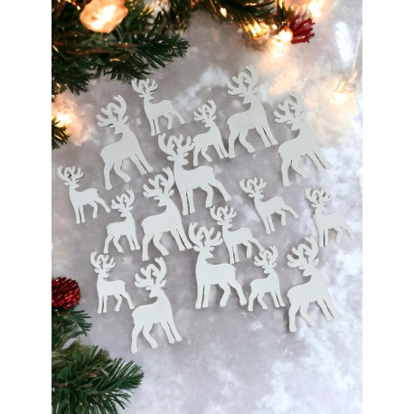 Wykrawanka zimowa reniferki 20szt. (MLD359)