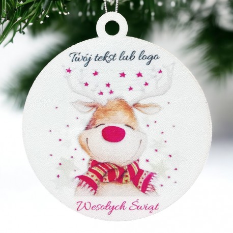 Bombka z logo, grawerowana 1szt 