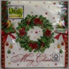 Serwetka do decoupage wieniec gwiazdy betlejemskie merry christmas