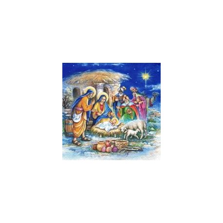 Serwetka do decoupage szopka bożonarodzeniowa